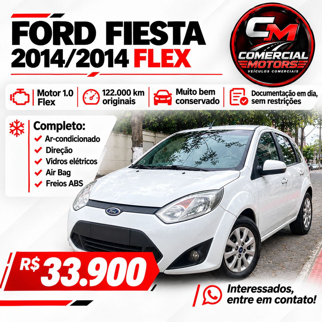 FORD Fiesta SE 1.0 8V Flex 2014
